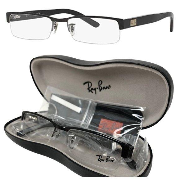 Ray-Ban Other - NEW Ray Ban RB 6182 Eyeglasses Gunmetal Black Half Rim Glasses Frames Men Women